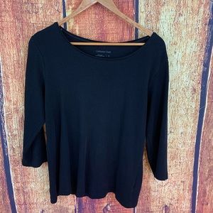 Coldwater Creek Black LS Tee